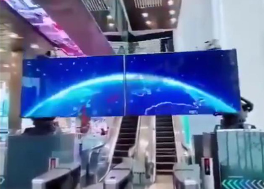 機械臂+led顯示屏互動在商超入口的應用場景