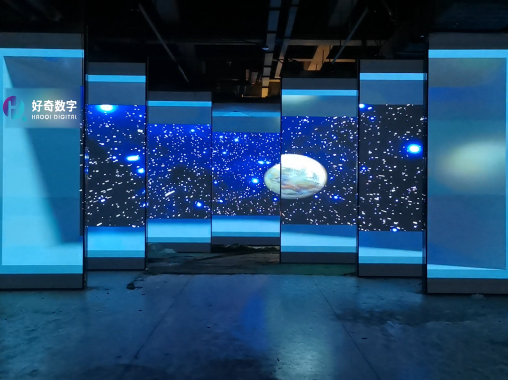 LED顯示七聯屏裸眼3D