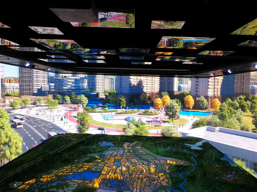 cave沉浸式三折幕投影數字沙盤