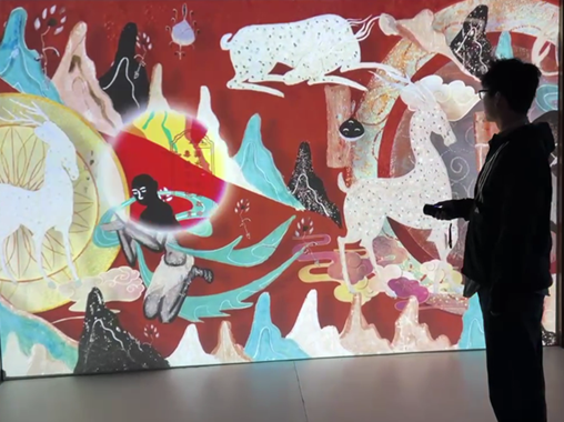 魔法手電筒-墻面互動投影-蘇州好奇數字科技